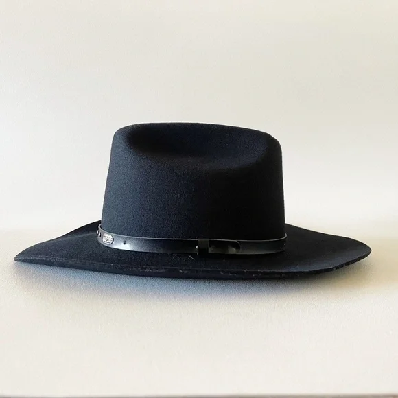 Wool Felt Cowboy Hat Western Ranch Rodeo Festival Costume Black 7 WPL 5923 USA